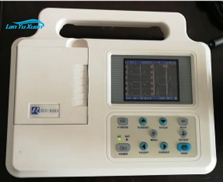

ECG 8803 ultra portable three lead electrocardiograph 3.5 inch wide screen display with 12 channel waveform on the same screen
