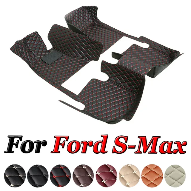 포드 S-Max MK1 용 자동차 바닥 매트, 2006 ~ 2014, 7 좌석 방진 패드 풀 세트, 방수 바닥 매트, 미끄럼 방지 카펫, 자동차 액세서리