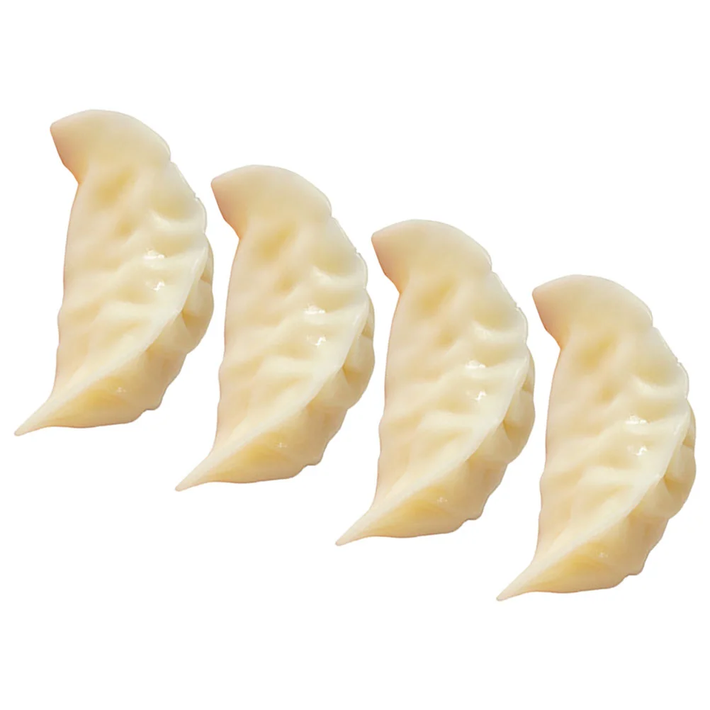 

4pcs Artificial Food Realistic Dumpling Model Simulation Dumpling Display Props