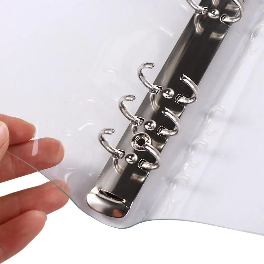 A5 A6 Laser PVC Transparent 6-Hole Loose-Leaf Binder Notebook Cover Diary Agenda Planner Paper Cover