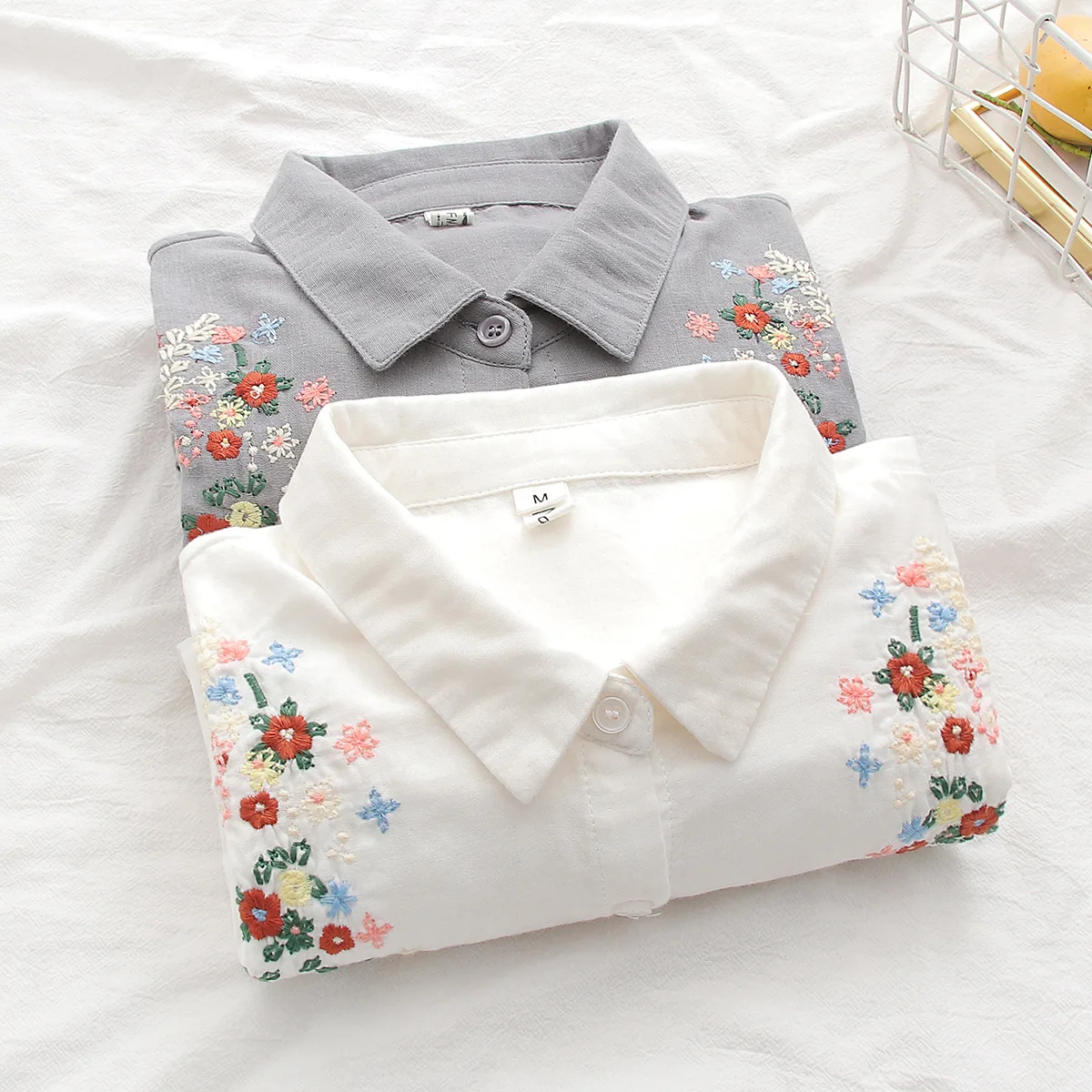 Collar and Button Detail