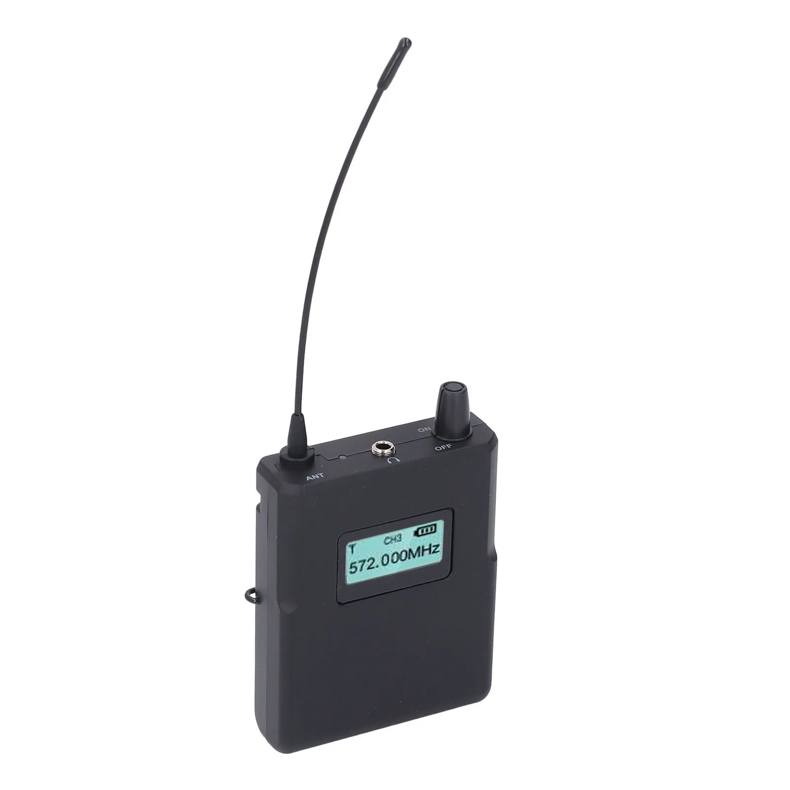 ANLEON Wireless IEM System Stage Receiver S2D 560-596MHz Digital Wireless IEM Receiver with Earphone for Stage Live Performance