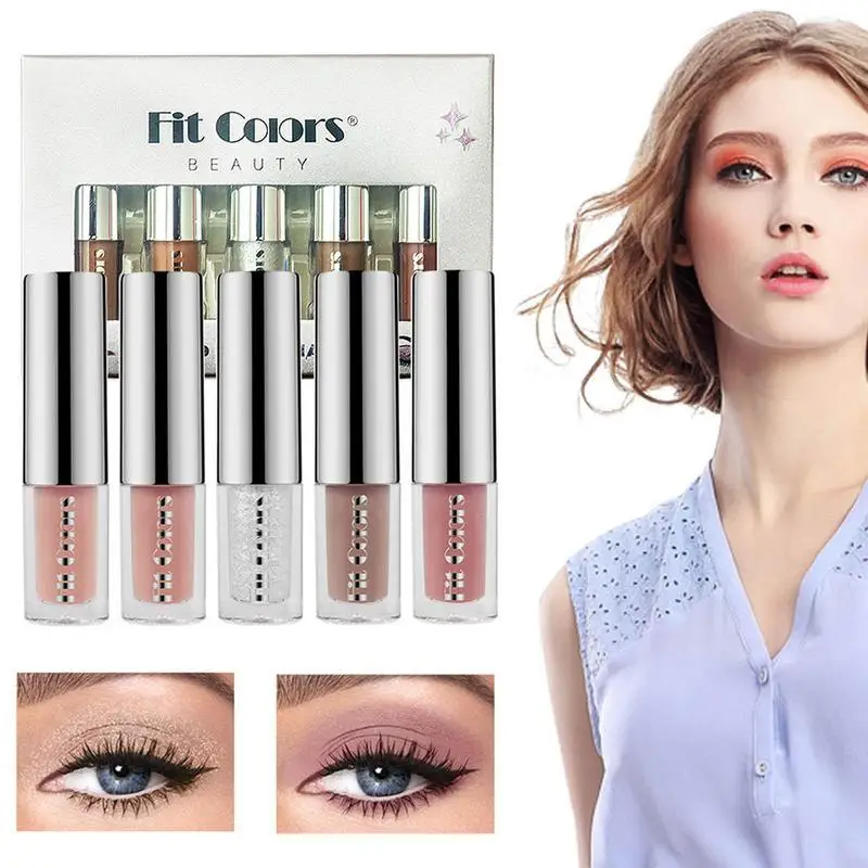

Liquid Eyeshadow Matte 5 Colors Matte Liquid Eyeshadow Cream Eyeshadow Waterproof Quick Drying Eye Brightener Highlighter