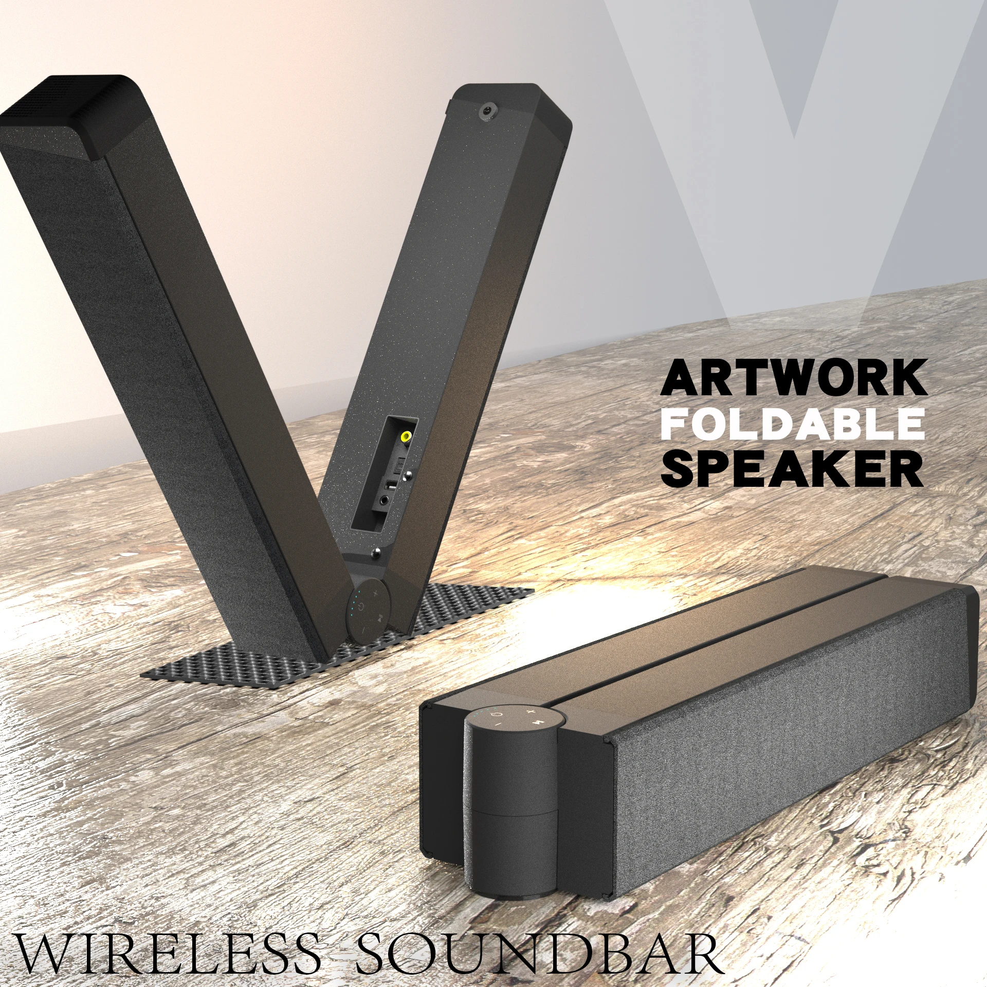 

60W TV Sound Bar Home Theater Wireless subwoofer with FM Collapsible Surround Sound System TF Card/Aux/RCA Bluetooth speaker