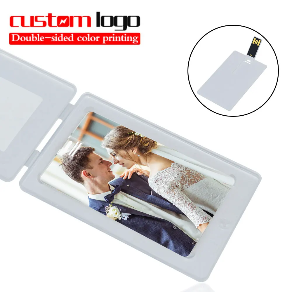 100개 신용카드형 USB 플래시 드라이브 1GB 2GB 메모리 저장장치 4GB 8GB 16GB 32GB 64GB USB 2.0 펜 드라이브 맞춤 제작 선물용 USB 디스크