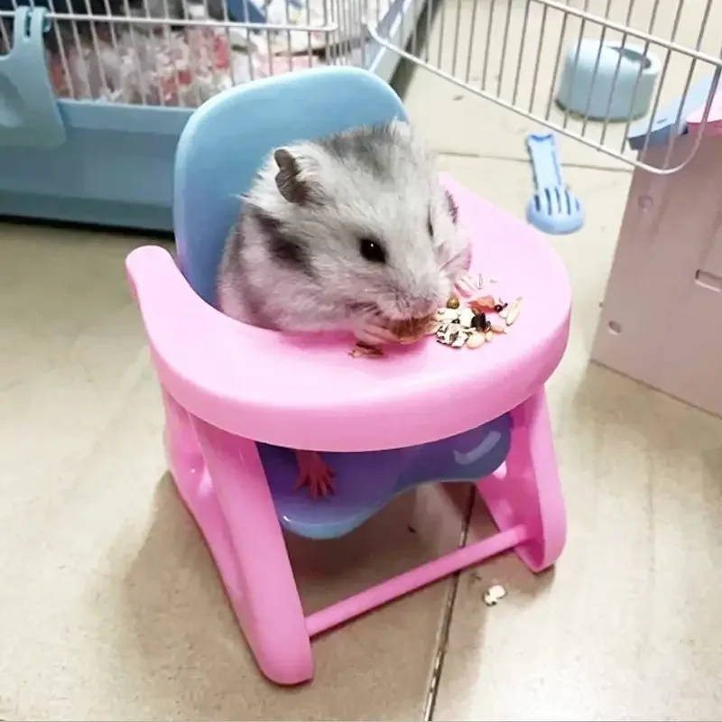 Hamsters Chair Guinea Pig Mini Feeding Chair Small Animal Furniture Hedgehog Supplies Animal Toys Photo Props Pet Chair images - 6