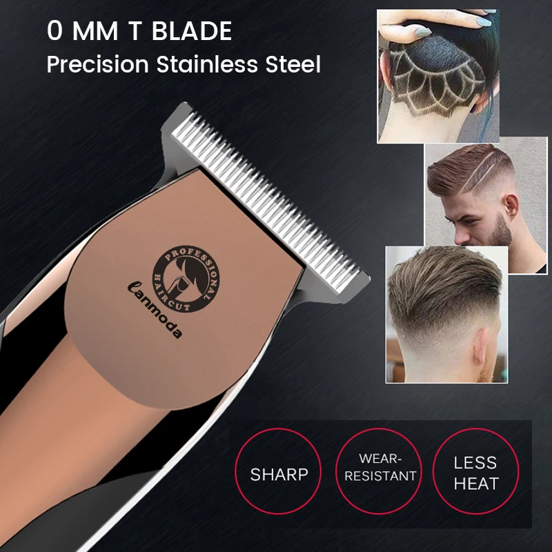 Professioneller Haarschneider für Glatzen für Männer, elektrisch, 0 mm, wiederaufladbar, Bartschneider, Friseur, Haarschnitt, Rasierer_voghion.com