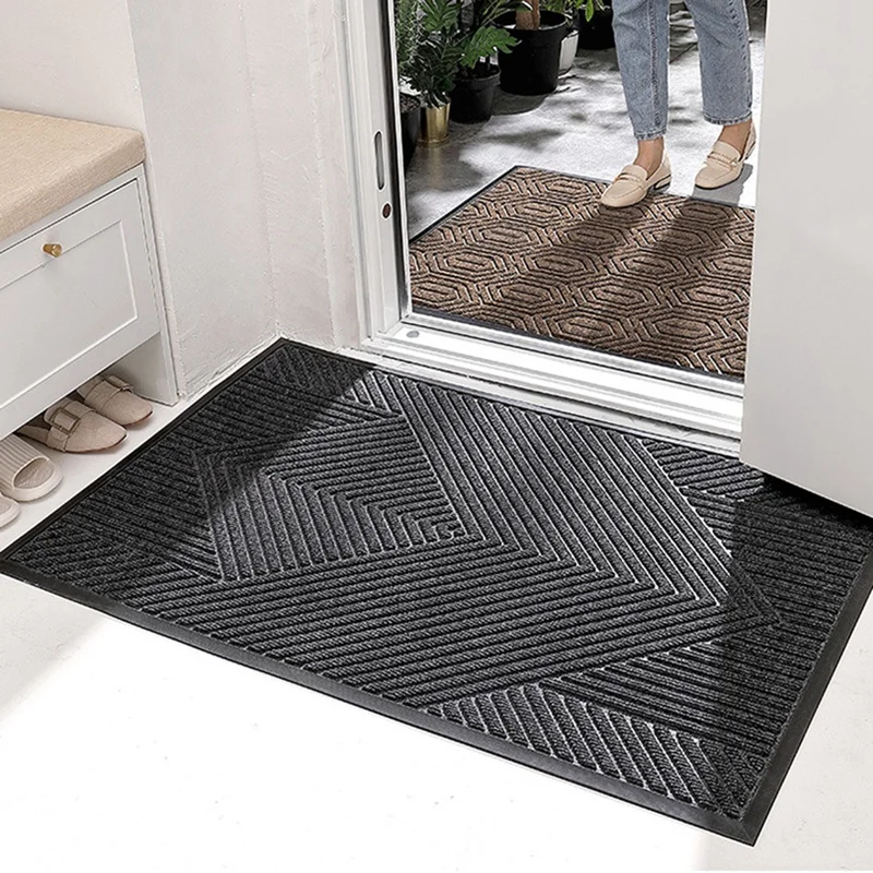 

1 Piece Door Mat Outdoor Indoor Entrance Welcome Mat Entry Front Door Mat Stain & Fade Resistant, Low Profile, Durable Rubber