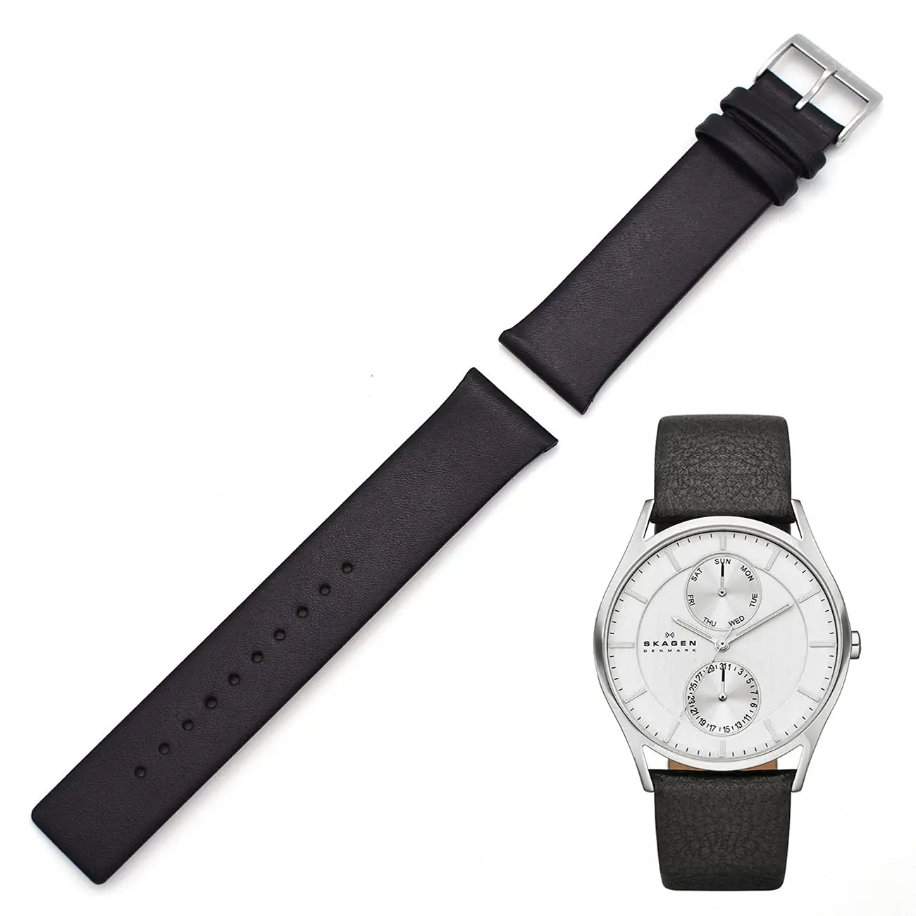 Bracelet De Montre Skagen 989XLSLB Cuir 18mm