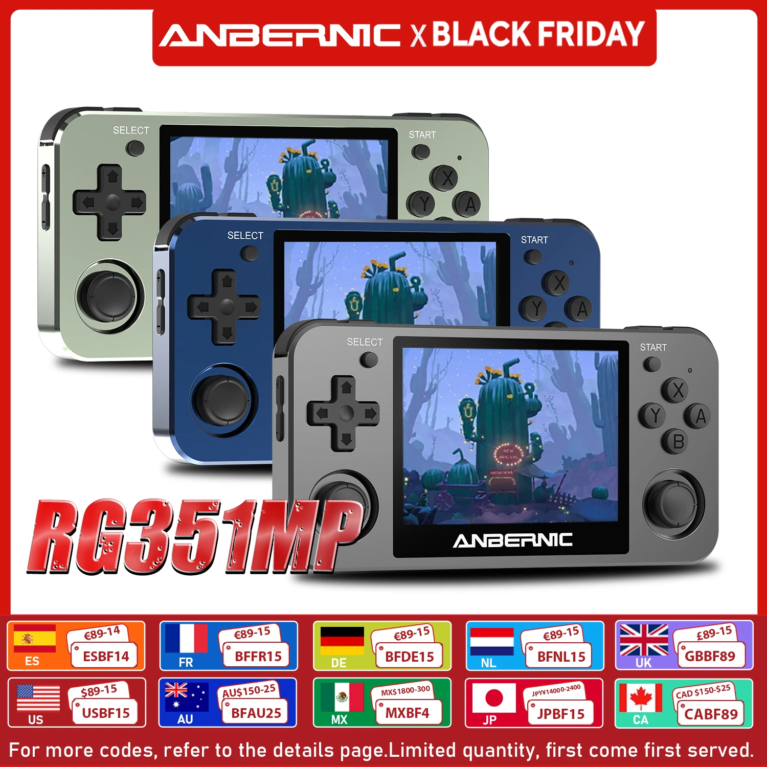 ANBERNIC RG351MP Portable Game Player Pocket Game Machine 3.5 Inch