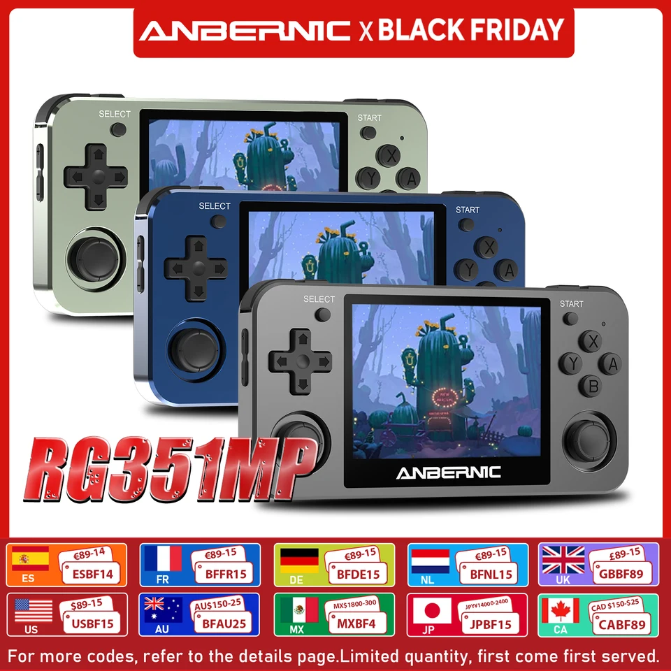 ANBERNIC RG351MP Portable Game Player Pocket Game Machine 3.5 Inch