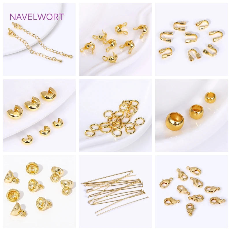 DIY Jewelry Making Accessories 18K Gold Plated Brass Crimp Bead,Lobster Clasps,Protector For Jewelry,Supplies For Jewelry 1 DIY Jewelry Making Accessories 18K Gold Plated Brass Crimp Bead,Lobster Clasps,Protector For Jewelry,Supplies For Jewelry 1