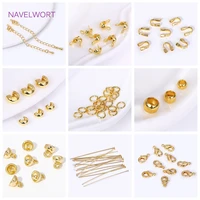 DIY Jewelry Making Accessories 18K Gold Plated Brass Crimp Bead,Lobster Clasps,Protector For Jewelry,Supplies For Jewelry 1