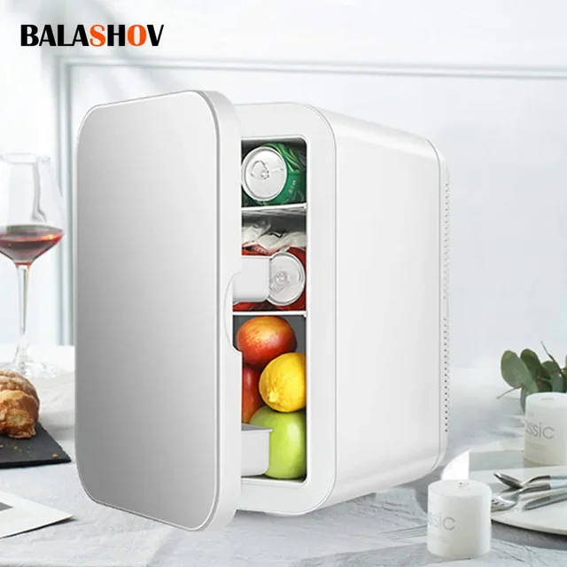 Household 20L Refrigerator Portable Dual-use Compressor Refrigerators Single Door Small Fridge Skin Cosmetic Fridge for Car Home 1