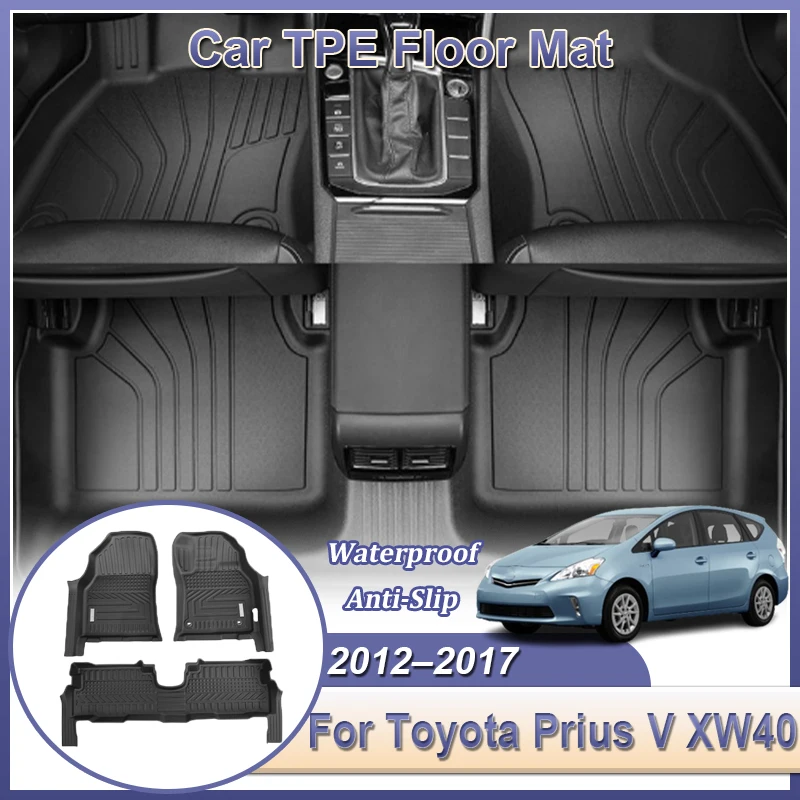 Autovloermatten Voor Toyota Voor Prius V Hybride Voertuig 2012