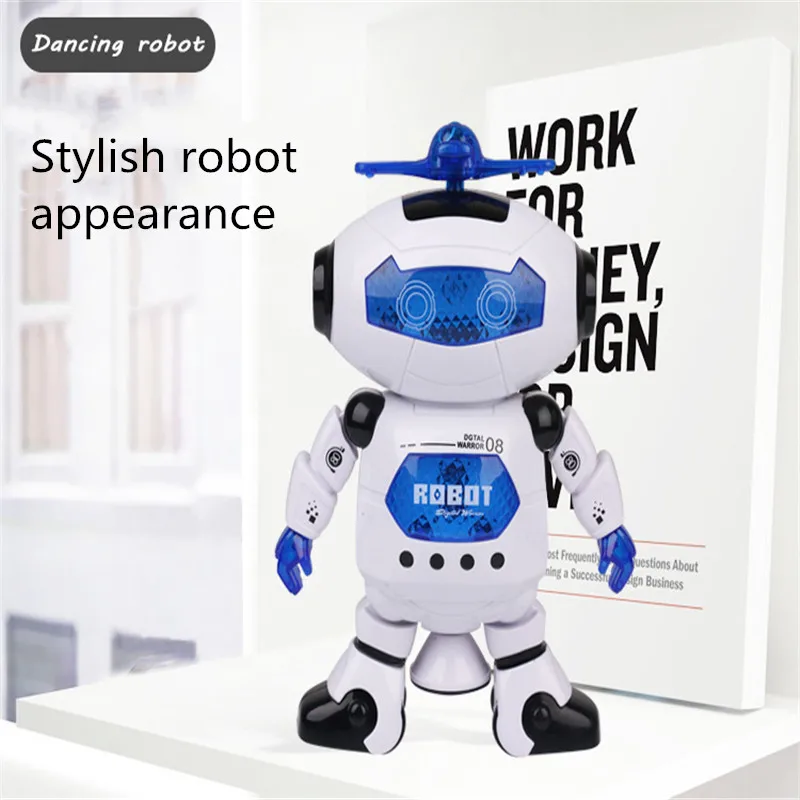 KIDS ROBOT ROTATING DANCE TOYS WITH MUSIC LED LIGHT ELECTRONIC WALKING TOYS FOR BOYS