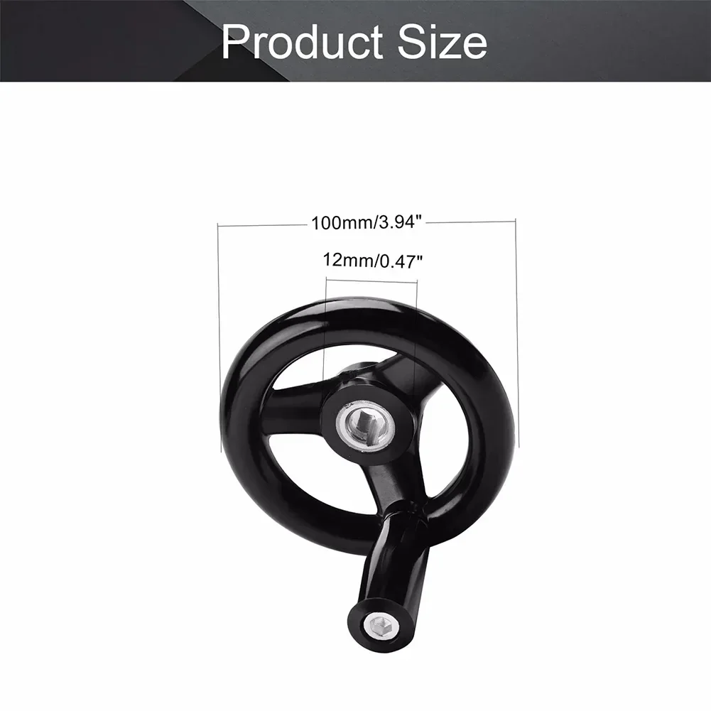1pc Lathe Milling Handwheel D125/200/100/160mm 3 Spoke Hand Wheel Revolving Handle for Milling Machine Lathes Grinders