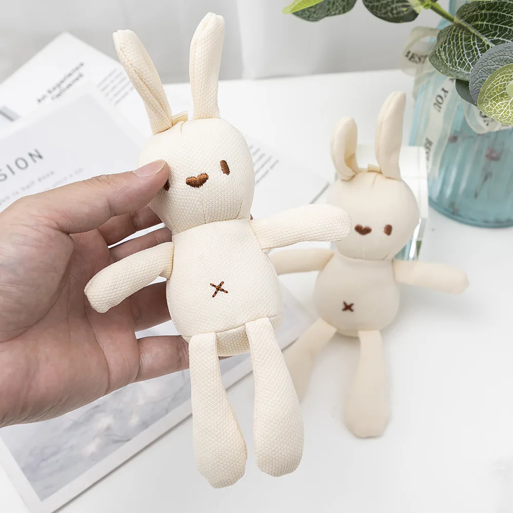 Cute 20cm Rabbit Doll Christmas Bunny Sleeping Mate Stuffed Plush Toy Appease Toy Kawaii Soft Key Pendant Birthyday Gift