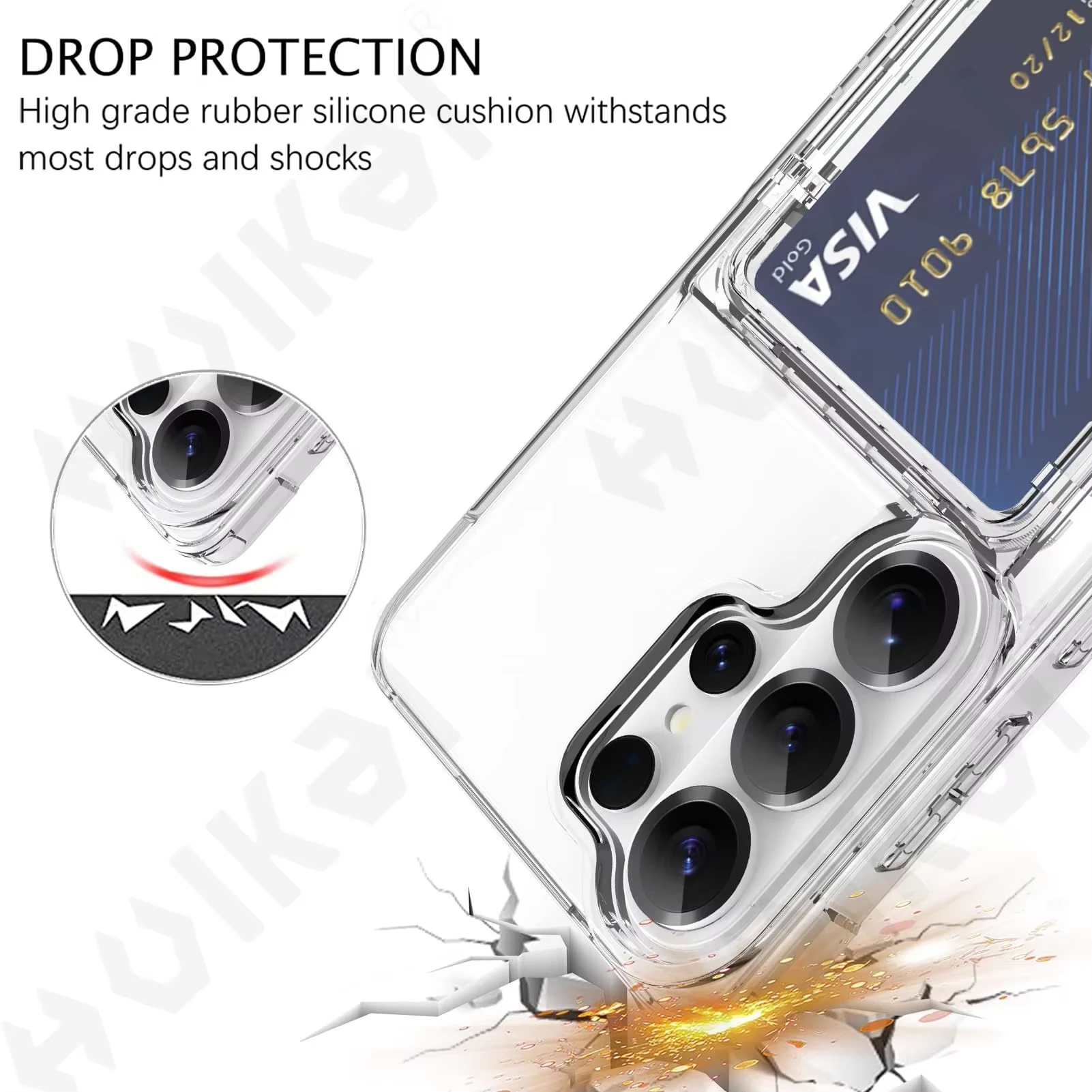 Premium Wallet Case with Card Holder & ID Slot - Scratch-Resistant Rugged TPU Cover