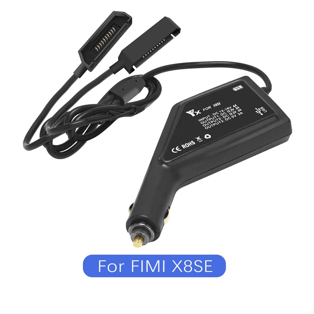 3 in 1 pil şarj cihazı DJI Mini 2/Mavic 3 2/Fimi X8SE hızlı şarj USB çift araba şarjı Mini 4 3 3 Pro/Hava 3/2/2S/3S
