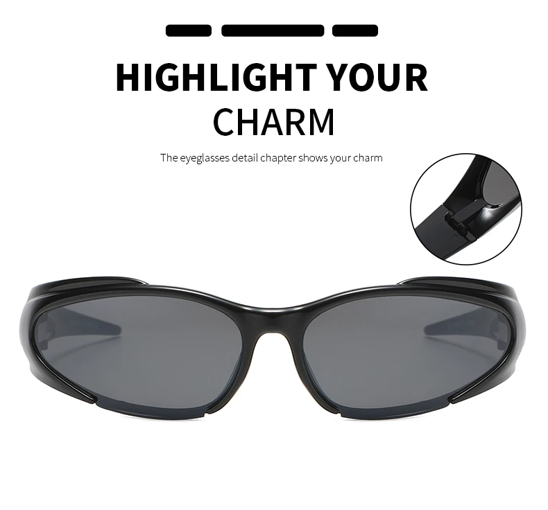 Y2K Silver Sunglasses showing mirrored, protective lenses.