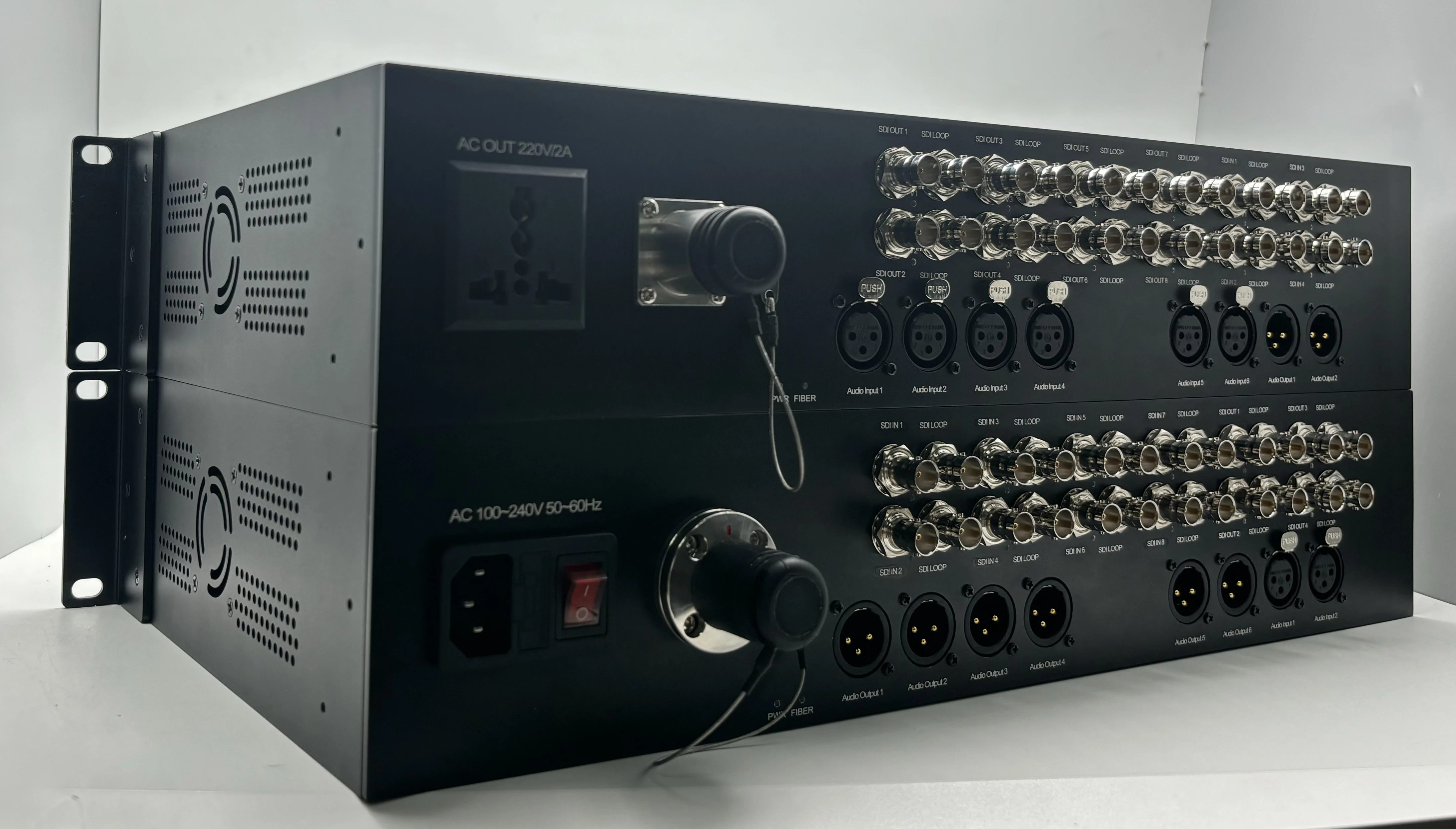 DVB ASI SDI-파이버 익스텐더, XLR 오디오 파이버 비디오 컨버터, 최대 20km, 3G SDI
