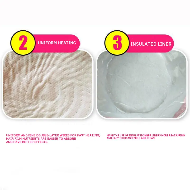 Hair Mask Cap Household Waterproof Uniform Heating Baked Oil Electric Heating Hair Care Salon 1PC