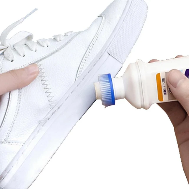 Limpiador de Zapatos blanco de 100ml, herramienta de limpieza de esmalte,  cepillo para Zapatos, zapatillas de deporte, cuero informal, suministros  para el cuidado del calzado - AliExpress