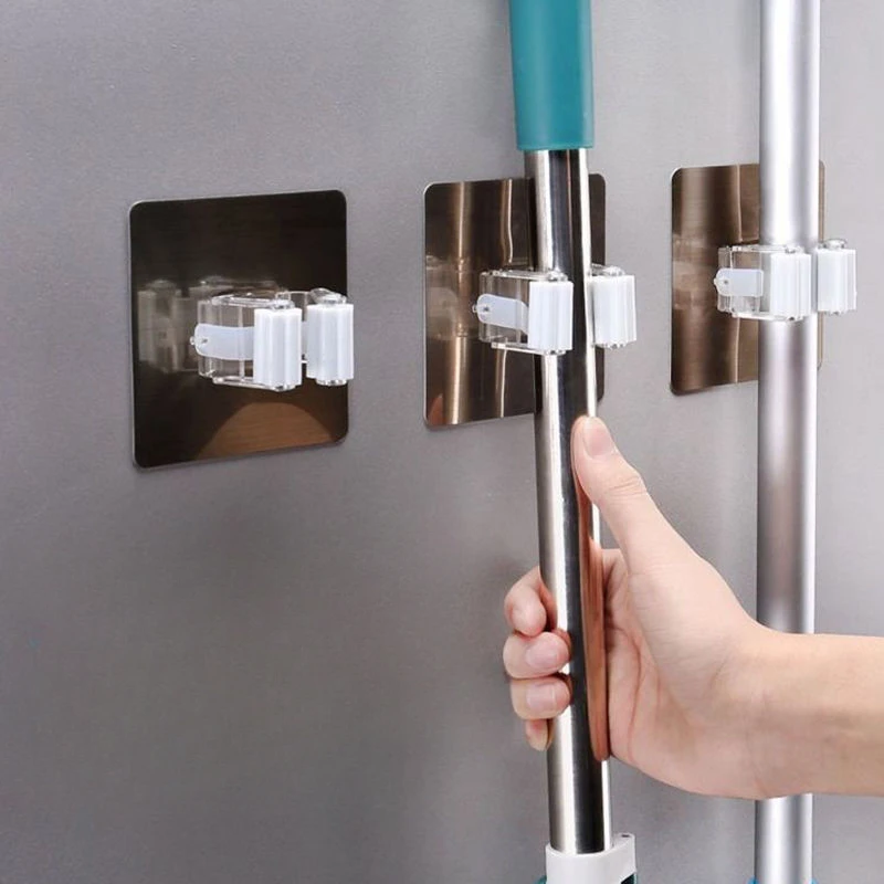 

Mop and Broom Holder Mop Organizer Garden Storage Rack Kitchen Tool Hanger Folding Rack Behind Door