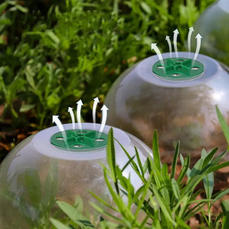 

10 Pcs Insulation Cover Plastic Plant Humidity Dome Bell Shaped Vegetable Growth Nursery Cloche Prevent Snails Insulation Cover