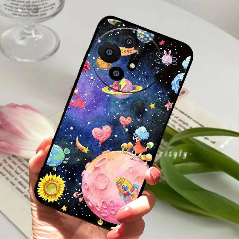 TCL 50 XL Shockproof Soft TPU Silicone Phone Cover - Cartoon Animal Design