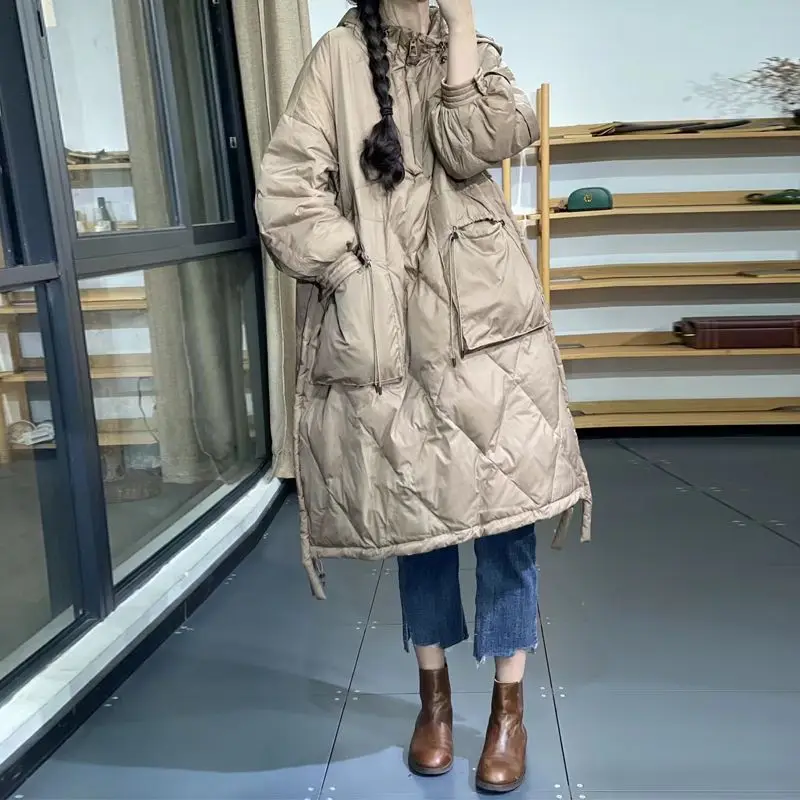 Новинка 2023, женское хлопковое пальто, зимняя куртка, женские толстые теплые парки, верхняя одежда с капюшоном, пальто большого размера