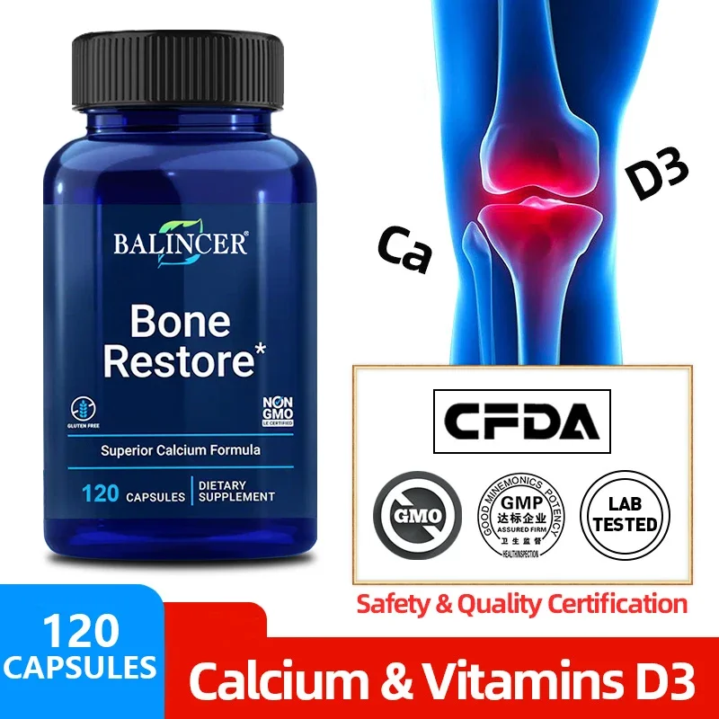 

Balincer Flexibility Repair Capsules - Vitamin D3 Magnesium Zinc Supplement - Calcium Metabolism Non-GMO 30/60/120 Capsules