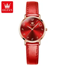 

OLEVS Super-thin High Quality Waterproof Watches for Women Fashion Corium Strap Quartz Women Wristwatches