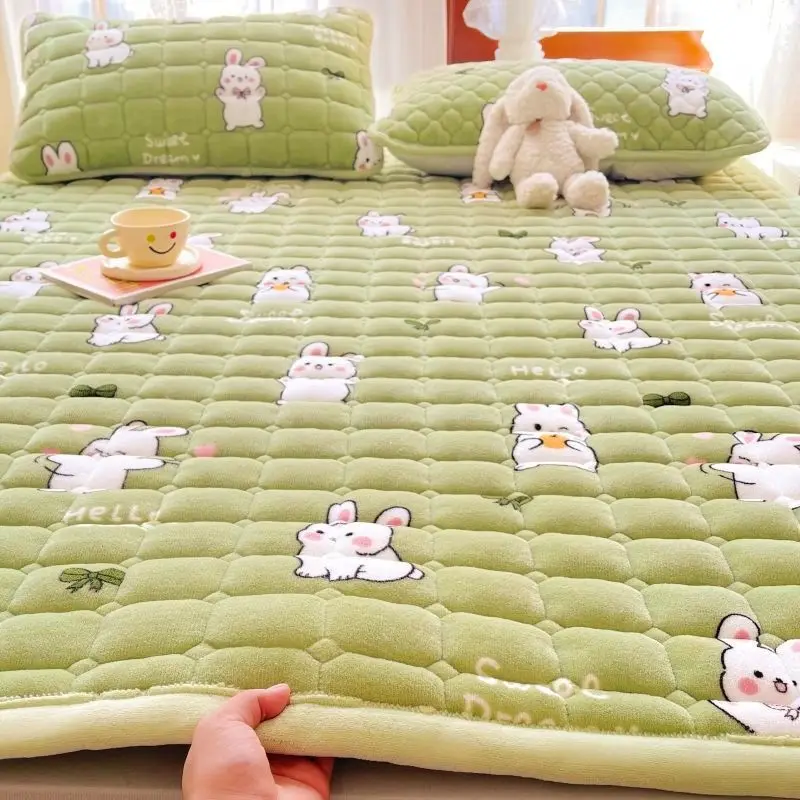 Household Mattress Cotton Mattress Cushion 1pc Winter Bed Sheet Bedspread Single Double Mattress Toppers Tatami Floor Quilted Mat