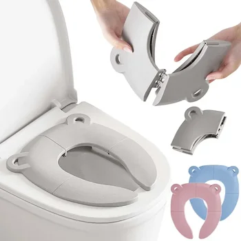 Vasino pieghevole da viaggio per cartoni animati per bambini Sedile per WC portatile per bambini Cuscino per orinatoio per bambini Cuscino per sedia / tappetino per bambini