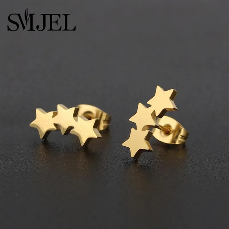 SMJEL Edelstahl Kleine Stern Ohrringe für Frauen Ästhetischer Schmuck Minimalistische Pentagramm Ohrringe Mädchen Geburtstag Schmuck Geschenke – Detail 32