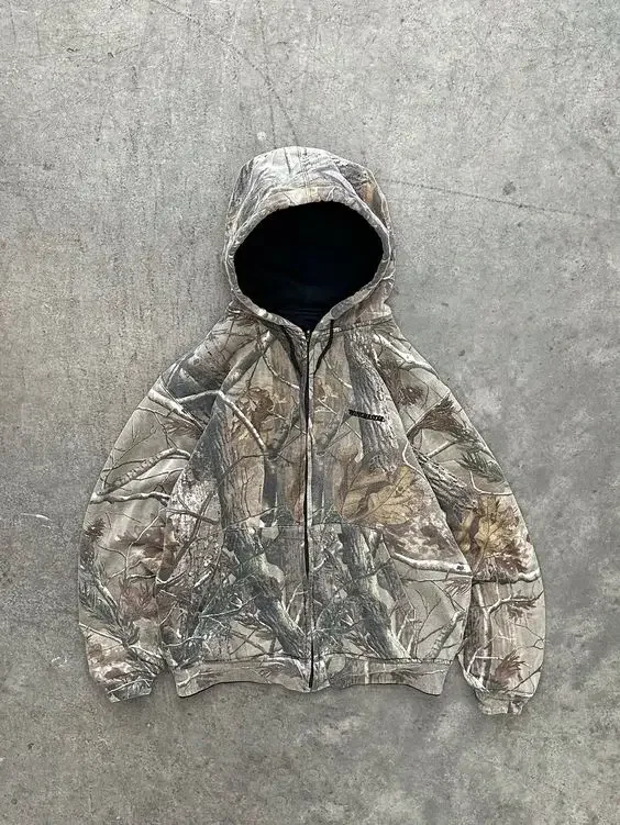 New High Street Hip Hop Oversized Camo Hoodies Y2K Retro Hoodie Men Printed Camouflage Pattern Pullover Sweatshirts Streetwear 4