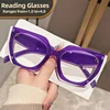 Elegant WOMEN'S fashion cat eye reading glasses-stylish purple, anti-blue light, full rim, square frame 1