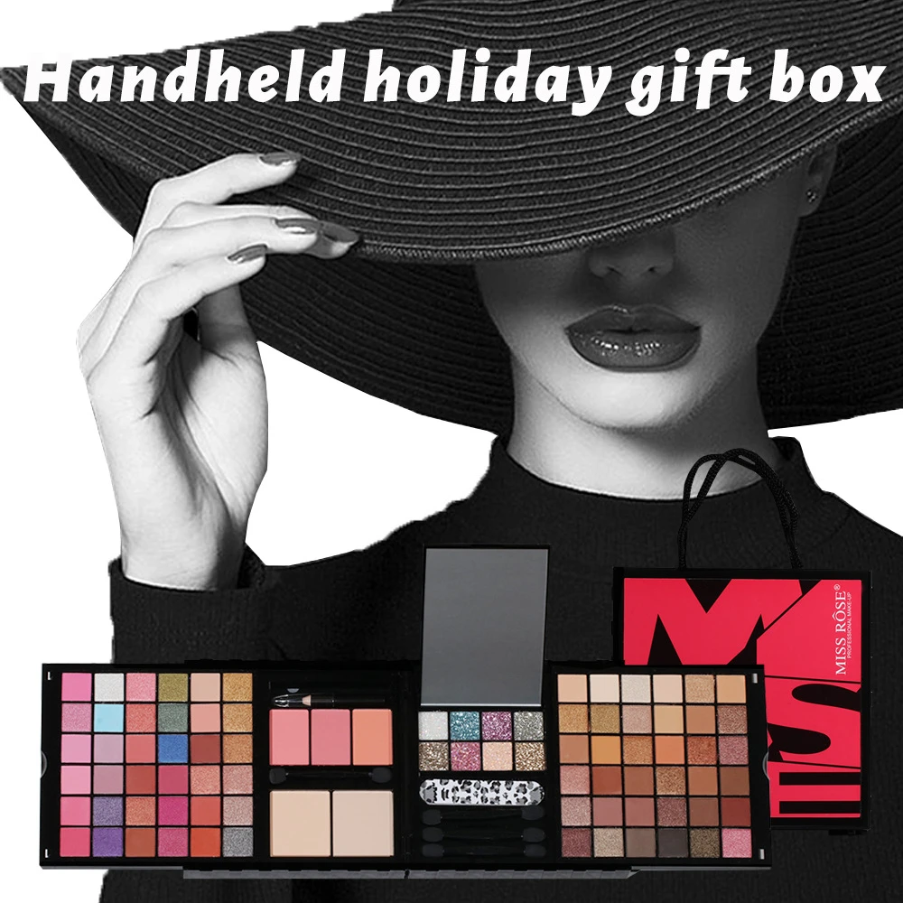 Halloween Multi-function Makeup Kit Full Set Box Eyeshadow Powder Blush Lips Makeup for Women Beginner Travel Portable Palette