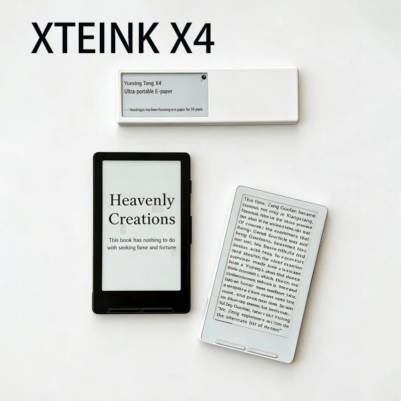 XTEINK X4 4.3인치 전자책 리더기 220ppi 초박형 650mAh 16GB 잉크 스크린 마그네틱 경량 전자책 리더기 케이스 맞춤 선물