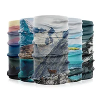 3D Visual effects Smoother Ice Silk Fabric Face Bandana Scarf Dustproof Neck Gaiter Breathable Unisex Hiking Cycling Headwear 1