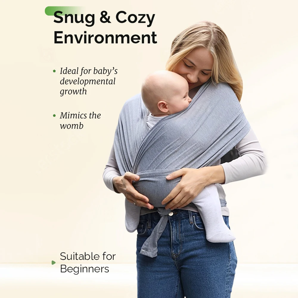 Baby Wrap Carrier Infant Carrier Breathable Baby Sling Lightweight Hand Free Sling Wrap Newborn infant carrier sling