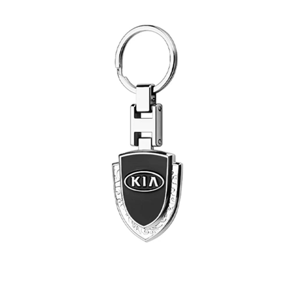 Luxury Metal and Leather Car Logo Keychain Key Rings Key Holder Auto Accessory