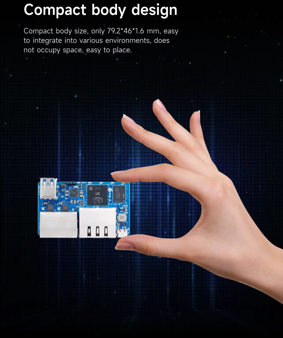 OrangePi R2S X1 (Allwinner D1 RISC-V) - 8-Core 2TOPS AI Board, 2/4/8GB RAM, WiFi