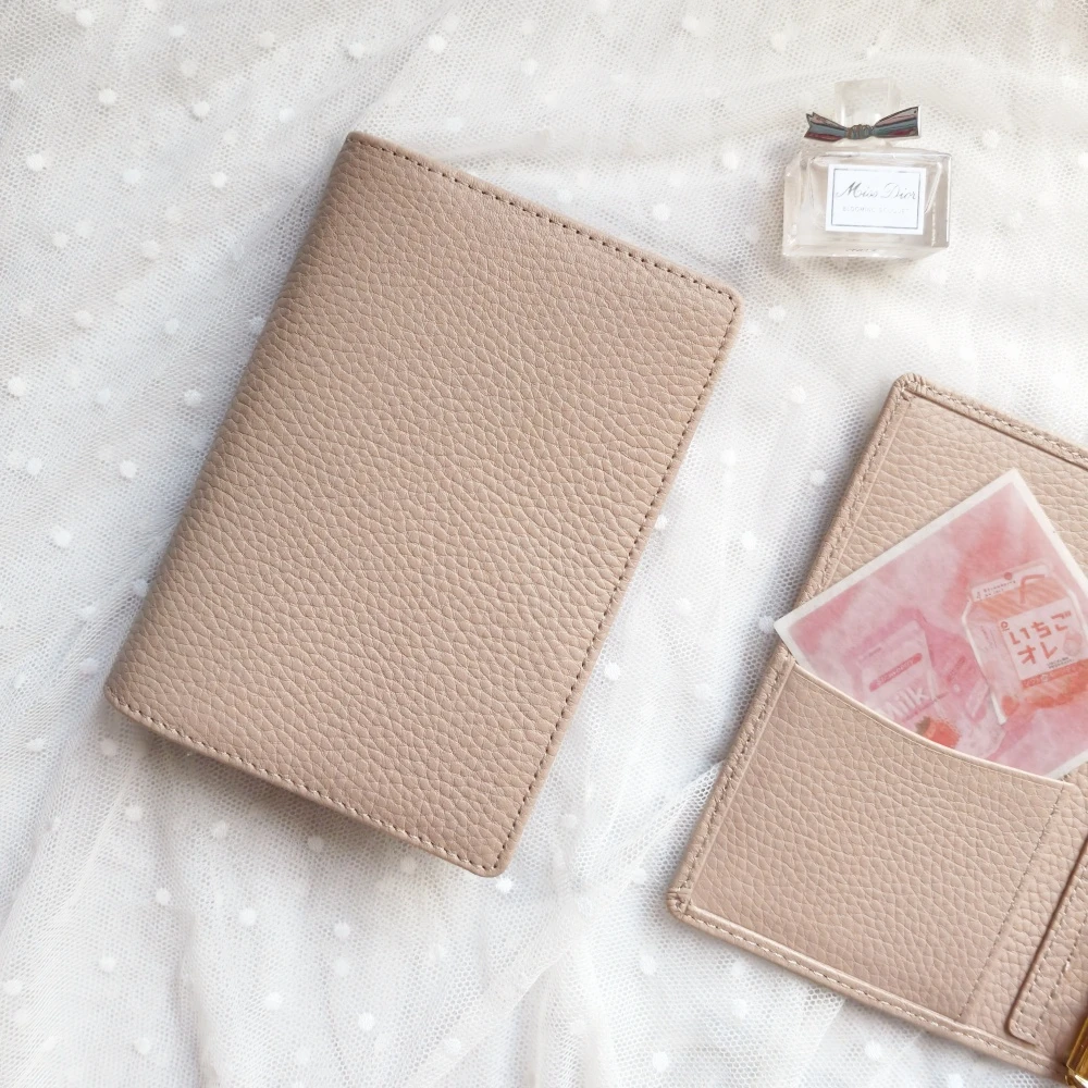 Small Notebook Thin Mini A7 Small Rings 11mm Cover for Notebook Genuine Leather Weekly Planner Organizer Agenda Diary