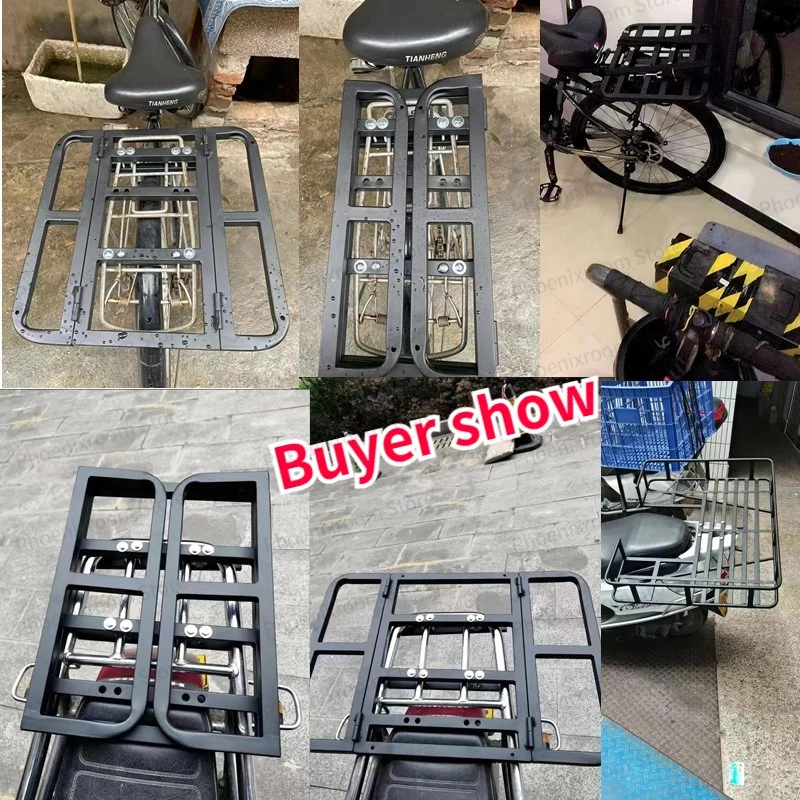 NEW Bicycle Folding Rack Motorcycle Scooter Rear Rack Can Accommodate Takeaway Box and Pet Mountain Bike Carrier