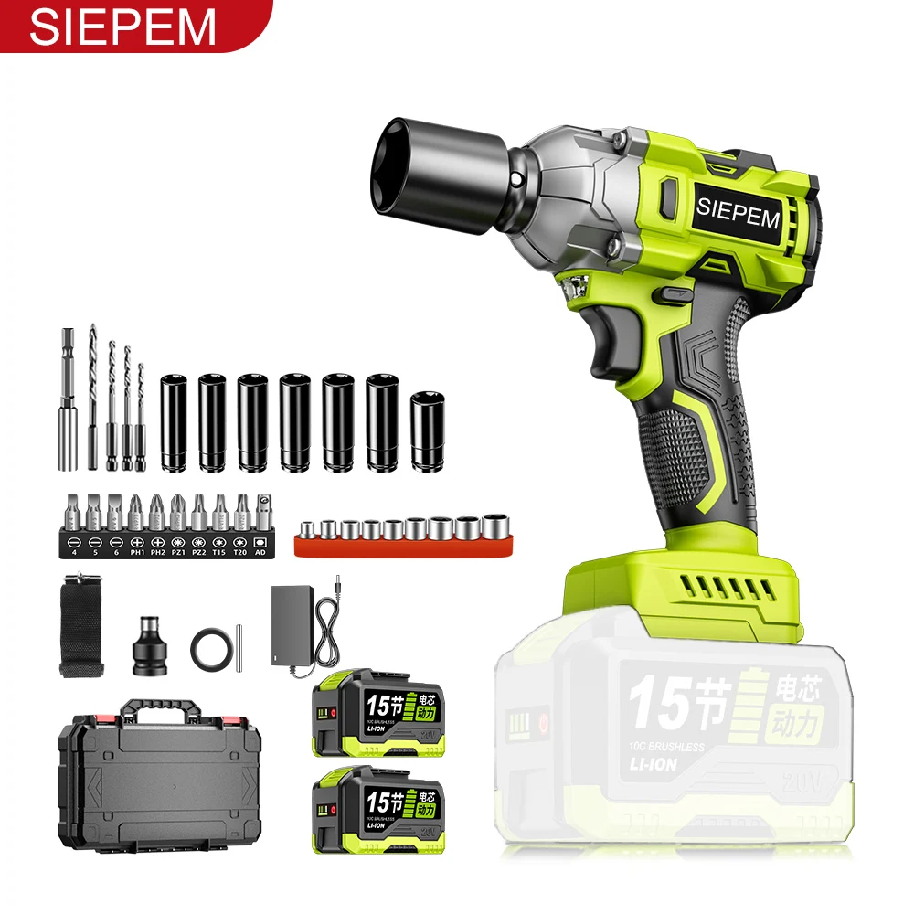 

Шуруповерт ударный электрический бесщеточный с аксессуаром, 1/2 Н · м, 21 в