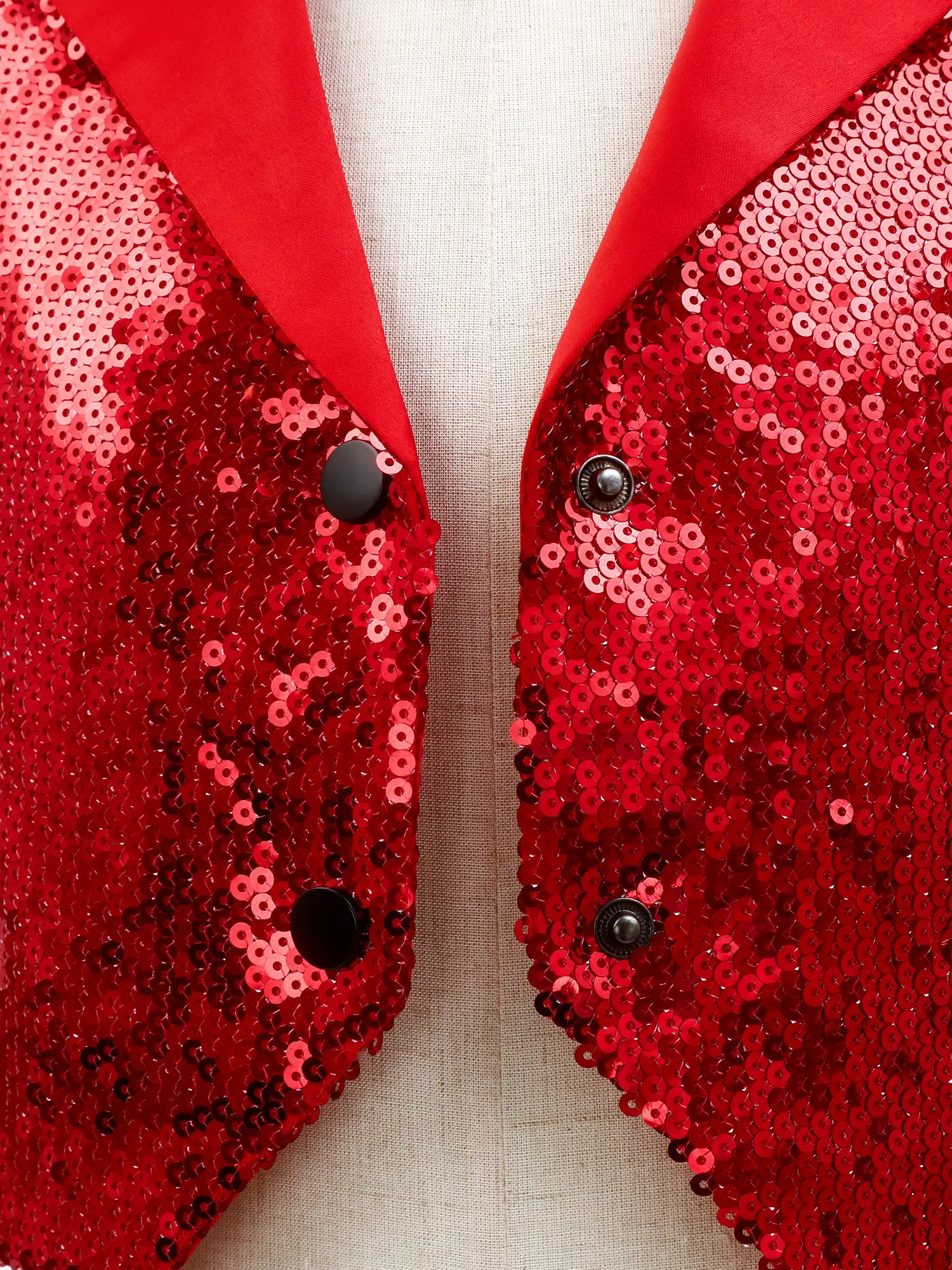 키즈 여아 플라이 슬리브 라펠 패션 반짝이 스팽글 파티 조끼 크롭탑 라틴 재즈 댄스 스쿨 합창단 무대 공연 조끼