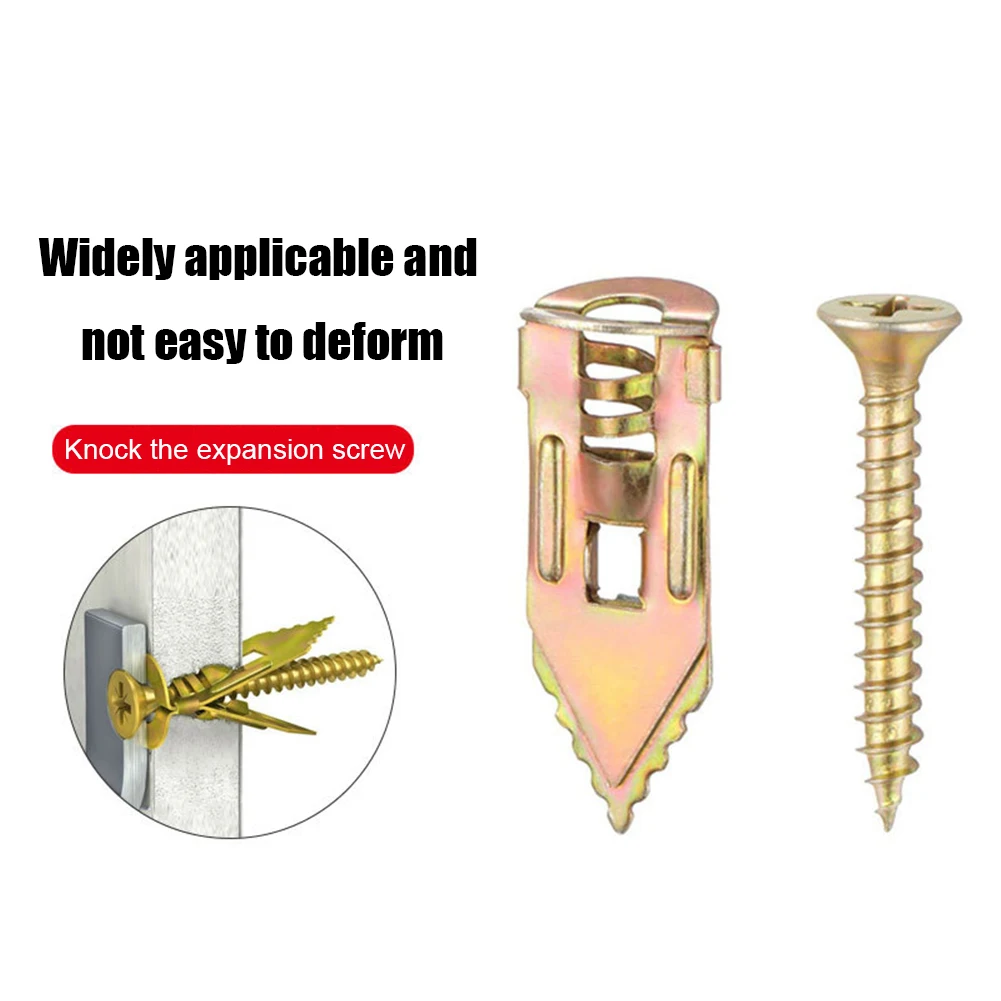 Description Picture 5 of item10pcs Practical Anchors Screws Metal Self Drilling Drywall Screw Plasterboard Wall Lamps Plants Hanging Anchors Kit